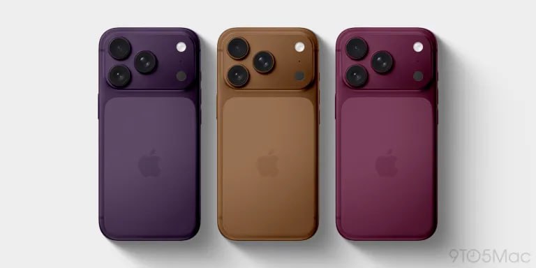 Rumored iPhone 18 Pro color options