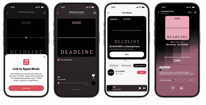 TikTok Apple Music integration