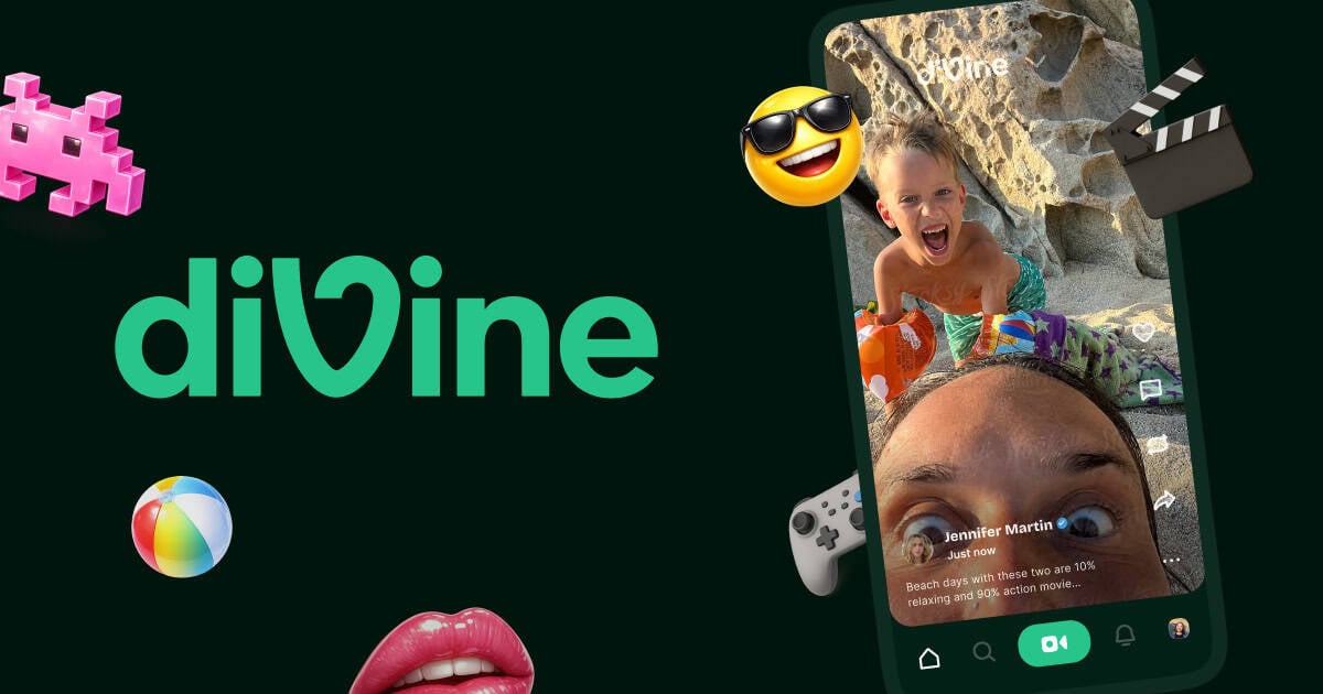 Divine social video app promotional image