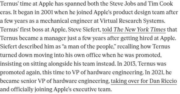 John Ternus, Apple's new CEO