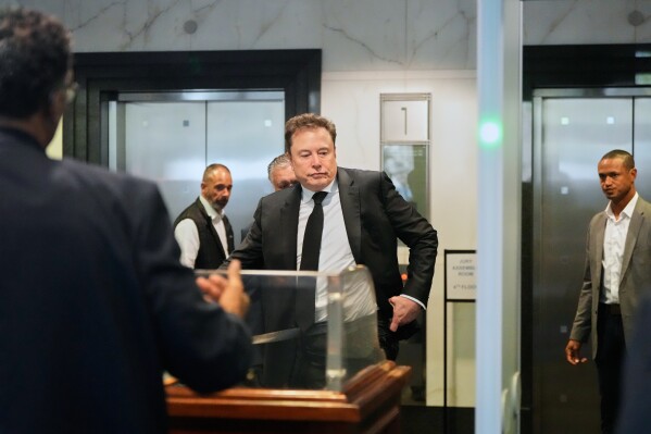 Elon Musk testifying in the Musk v. Altman trial