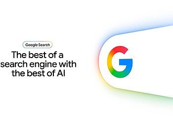 Google AI Search illustration showing search engine and AI integration