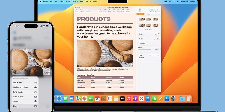 Apple Universal Clipboard concept for iPhone and Windows copy and paste