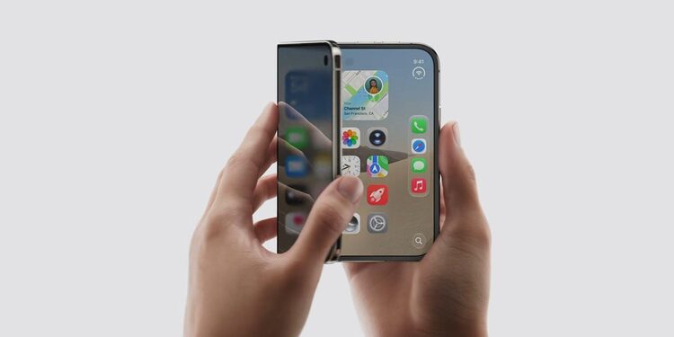 Apple iPhone Duo foldable display shown during the event