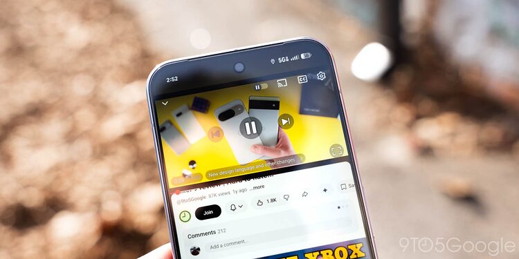 YouTube app-to-TV casting experience on phone and television